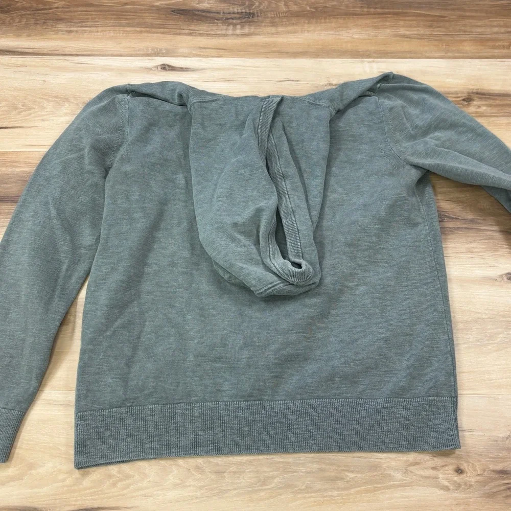 Banana Republic Hoodie Men M Minimalist Cotton Slub Knit Antique Sage Green 2020